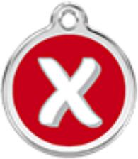 Red Dingo Rozsdamentes X betű mintás acél biléta