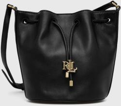 Lauren Ralph Lauren bőr táska fekete - fekete Univerzális méret - answear - 119 990 Ft