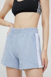 Calvin Klein Jeans pamut rövidnadrág női, nyomott mintás, magas derekú - kék L