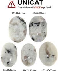 Palm Stone Piatra Lunii Rainbow Minerala Naturala - 48-59 x 33-40 x 16-24 mm - (XXL) - 1 Buc