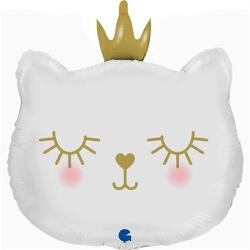 Balloons4party Balon folie cap pisica alb 66 cm