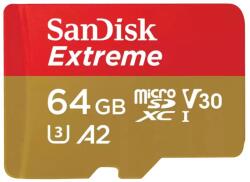 SanDisk Extreme microSDXC 64GB UHS-I/U3/A2/CL10 (SDSQXAH-064G-GN6GN)