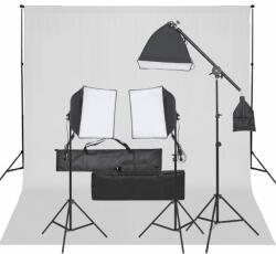 vidaXL Kit studio foto cu set de lumini și fundal (3094680)