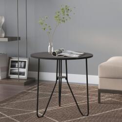 vidaXL Masă de ceai, negru, 48 cm, MDF și fier (331671)