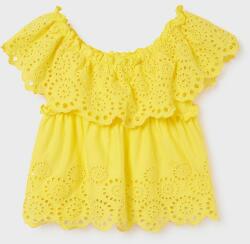 MAYORAL bluza de bumbac pentru copii culoarea galben, neted PPYY-BDG00G_11X