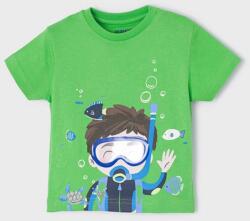 MAYORAL tricou de bumbac pentru copii culoarea verde, cu imprimeu PPYY-TSB037_76X