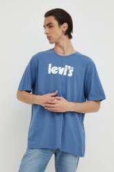 Levi's pamut póló nyomott mintás - kék XS - answear - 8 590 Ft