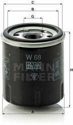 Mann-filter W68 olajszűrő - olejshop