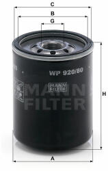 Mann-filter WP920/80 olajszűrő