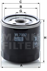 Mann-filter W7032 olajszűrő - olejshop