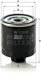 Mann-filter W712/52 olajszűrő