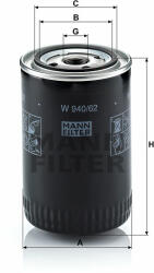 Mann-filter W940/62 olajszűrő