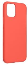 Samsung A22 4G A225 Forcell Korall-Pink Matt Szilikon Tok Velúr Belsővel