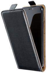 Samsung A525 Galaxy A52 Fekete Lefelé Nyíló Flip Tok Szilikon Belsővel