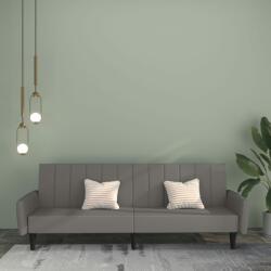 vidaXL Canapea extensibilă cu 2 locuri, gri închis, catifea (337537) Canapea