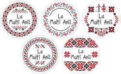 Label Print Rola etichete autocolante personalizate, La multi ani! , diametru 40 mm, 1000 buc rola (06905631020701)