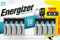 Energizer Max Plus Alkáli AA LR6 Ceruza Elem x 8 db (EMP-LR6-B6-2)