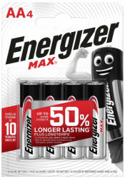 Energizer Max Alkáli AA LR6 Ceruza Elem x 4 db (EM-LR6-B4)