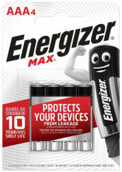 Energizer Max Alkáli AAA LR03 Mikro Elem x 4 db (EM-LR03-B4)