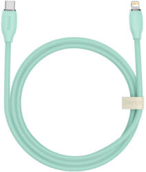 Baseus Cablu Baseus, USB tip C - cablu Lightning 20W, 1, 2 m lungime Jelly Liquid Silica Gel - verde