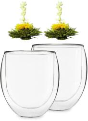 Feelino Ice, borcan de sticlă, 2 x 320 ml, cu flori de ceai (YBXUENAWVB) (YBXUENAWVB) Pahar