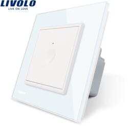 Livolo Intrerupator simplu cu touch Livolo din sticla, Serie noua, VL-FC1-2WP-11 (VL-FC1-2WP-11)