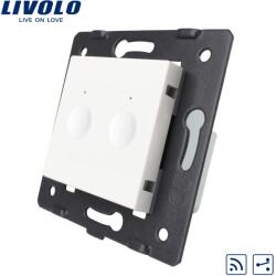Livolo Modul intrerupator dublu cap scara / cruce wireless cu touch Livolo, Alb, 782100401-11 (782100401-11)