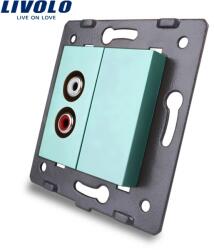 LIVOLO Priza audio Livolo, Verde, VL-C7-1AD-18 (VL-C7-1AD-18)
