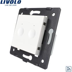 Livolo Modul intrerupator dublu wireless cu touch Livolo, noua generatie, C7-VL-FC2R-2WP (C7-VL-FC2R-2WP)