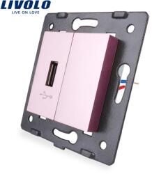 LIVOLO Priza USB Livolo, Roz, C7-1USB-17 (C7-1USB-17)