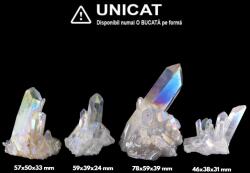  Cuart Angel Aura Cristal Natural Brut - 46-78 x 38-59 x 24-39 mm - ( XXL ) - 1 Buc