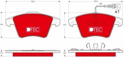 TRW set placute frana, frana disc TRW DTEC COTEC GDB1556DTE (GDB1556DTE)