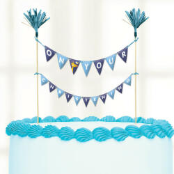 Amscan Keresztelő Torta dekoráció kék (DPA9901961)