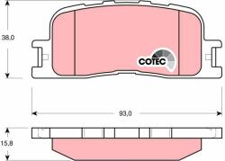 TRW set placute frana, frana disc TRW COTEC GDB3374 (GDB3374)