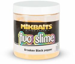 Mikbaits FLUO SLIME 100gr - ŐSZIBARACK FEKETEBORS /FLUO ROZSASZIN