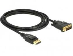 Delock 85313 Displayport 1.2 apa > DVI 24+1 apa passzív 2m fekete kábel (DL85313) (DL85313)