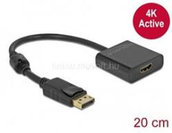 Delock Átalakító Displayport 1.2 male to HDMI female 4K aktív, fekete (DL63585) (DL63585)