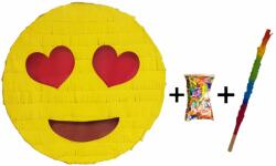 PinaStar Pinata cu bat si confetti Emoji Inimioare, PinaStar