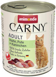 Animonda 12x800g animonda Carny Adult nedves macskatáp- Csirke, pulyka & nyúl
