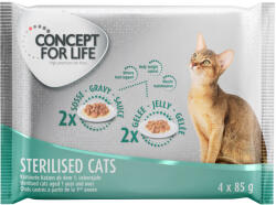 Concept for Life 4x85g Concept for Life nedves macskatáp mix-Sterilised