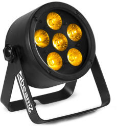 BeamZ BAC302 Aluminium LED Spot 6x 12W fekete LED lámpa távírirányítóval