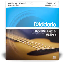 D'Addario EPBB170-5 foszfor-bronz basszus 45-130
