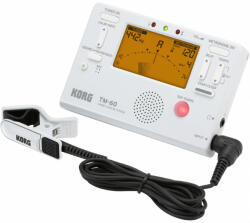 KORG TM-60C-WH digitális hangoló/metronóm + CM-200 kontaktmikrofon - fehér