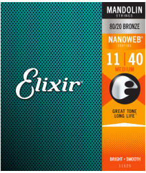 Elixir 11525 NanoWeb Medium Mandolin 80/20 bronz 11-40