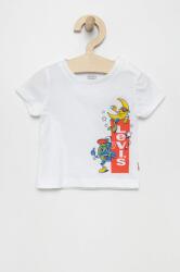Levi's tricou copii culoarea alb, cu imprimeu PPYY-TSB08O_00X
