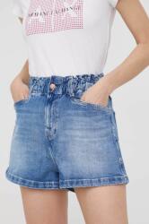 Pepe Jeans pantaloni scurti jeans Reese Short femei, neted, high waist PPYY-SZD0LN_55X