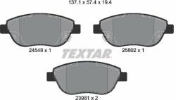 TEXTAR set placute frana, frana disc TEXTAR Q+ 2454901 (2454901)