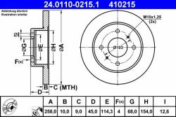 ATE Disc frana ATE 24.0110-0215.1 (24.0110-0215.1)