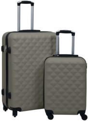 vidaXL Комплект твърди куфари с колелца, 2 бр, антрацит, ABS (92432)