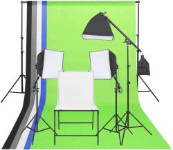 vidaXL Kit studio foto cu iluminare și masă foto (190240)